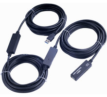 PremiumCord USB 3.0, A/M-A/F, 15m repeater a prodlužovací kabel ku3rep15