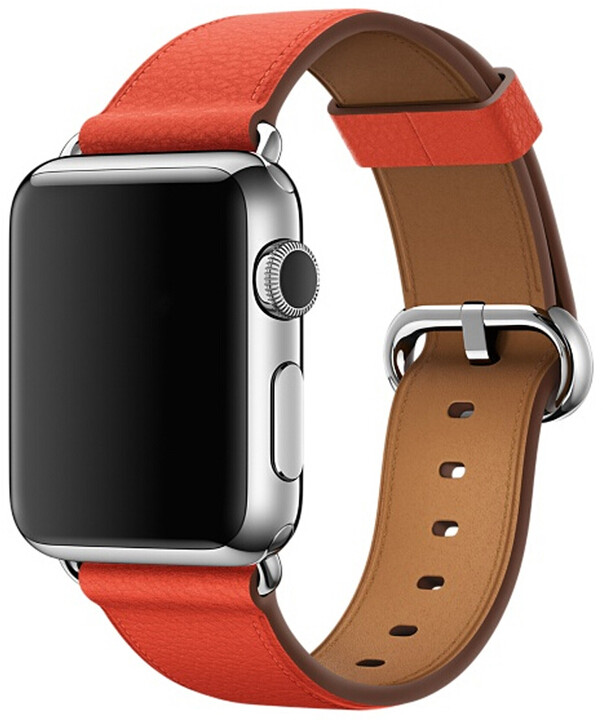 MAX kožený řemínek MAS48 pro Apple Watch, 42/44mm, červená_89218374