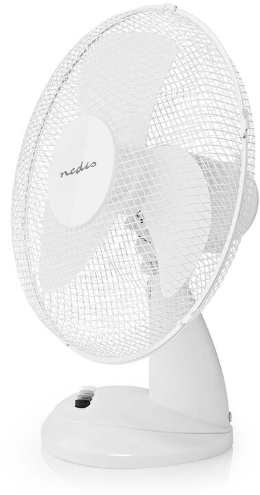 NEDIS stolní ventilátor, 40cm, 45W, rotace, 3 rychlosti, bílá_1434551910