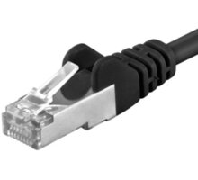 Premiumcord Patch kabel CAT6a S-FTP, RJ45-RJ45, AWG 26/7, 1m, černá