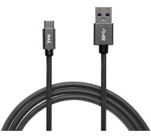 MAX kabel USB-C opletený, 1m, šedá_1726883733