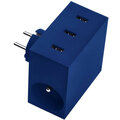 USBEPower HIDE Power Hub charger 3USB/2plugs, modrá_1031557555