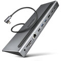 AXAGON dokovací stanice HMC-4KX3 USB-C 5GBPS TRIPLE 4K DISPLAY 11IN1, kabel 40cm_1012588044