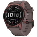 Garmin Fenix 7S Sapphire Solar Titan Dark Bronze/ Gray Silicone Band_1120536571