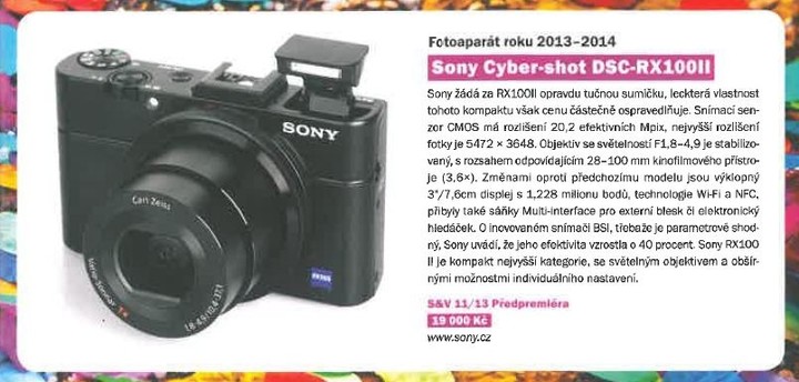 Sony Cybershot DSC-RX100M2, černá_724309998