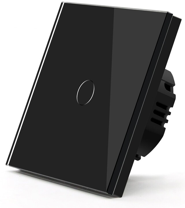 iQtech SmartLife chytrý vypínač 1x NoN, WiFI, Černá_804209487
