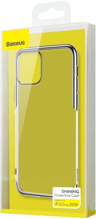 BASEUS Shining Series gelový ochranný kryt pro Apple iPhone 11, stříbrná_123941128