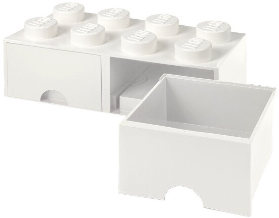 Úložný box LEGO, 2 šuplíky, velký (8), bílá_912462034