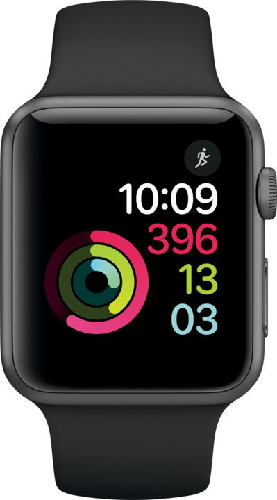 Apple Watch 42mm Space Grey Aluminium Case with Black Sport Band_877898069