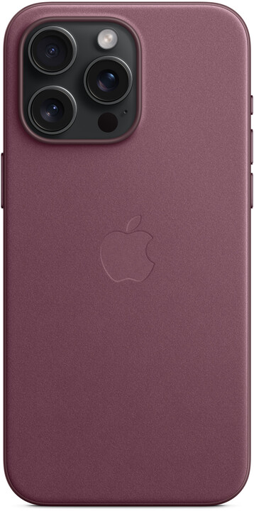 Apple kryt z tkaniny FineWoven s MagSafe na iPhone 15 Pro Max, morušově rudá_1119618700