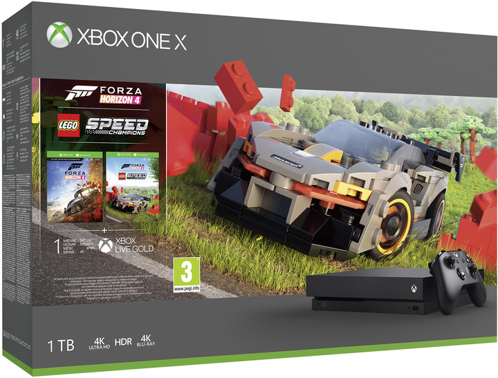 Xbox One X, 1TB, černá + Forza Horizon 4 + LEGO Speed Champions DLC_1232702181