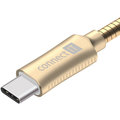 CONNECT IT Wirez Steel Knight USB-C (Type C) - USB-A, metallic gold, 2,1A, 1 m_406577333