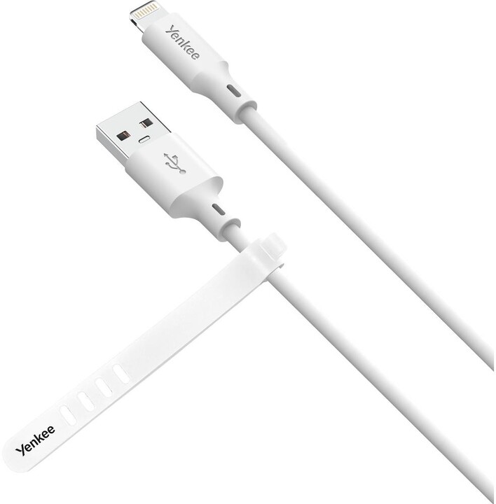 YENKEE kabel YCU 615 WH SILIC USB-A - Lightning, MFi, 1.5m, bílá_1674969081