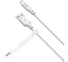 YENKEE kabel YCU 615 WH SILIC USB-A - Lightning, MFi, 1.5m, bílá 37000046