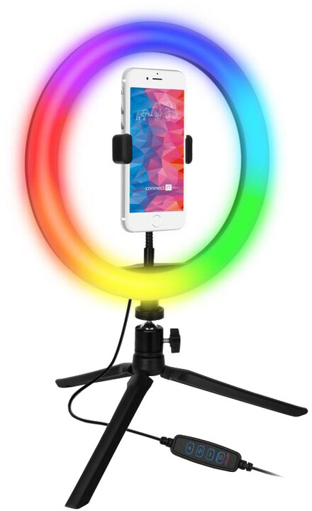 CONNECT IT Selfie10RGB kruhové RGB LED světlo, 10&quot;_811734827