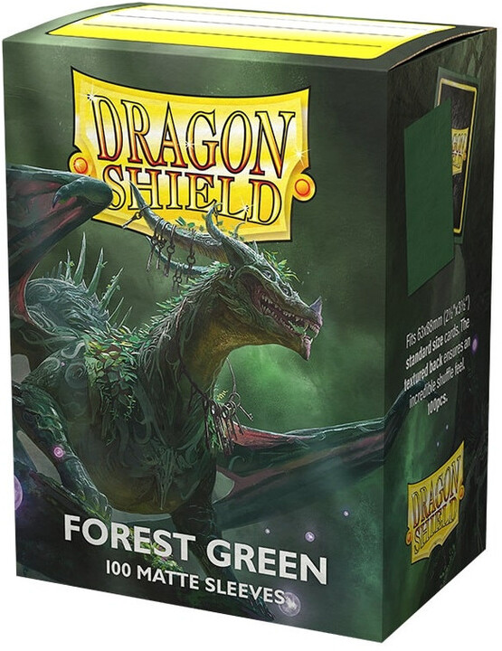 Ochranné obaly na karty Dragon Shield - Standard Sleeves Matte, zelená, 100 ks (63,5x88)_1365514099