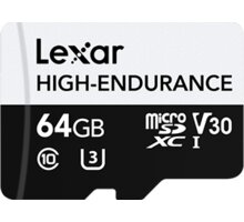 Lexar High-Endurance UHS-I U1 (Class 10) micro SDXC 64GB LMSHGED064G-BCNNG