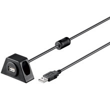 PremiumCord USB 2.0 prodlužovací kabel 5m MF s konektorem na přišroubování ku2dock5