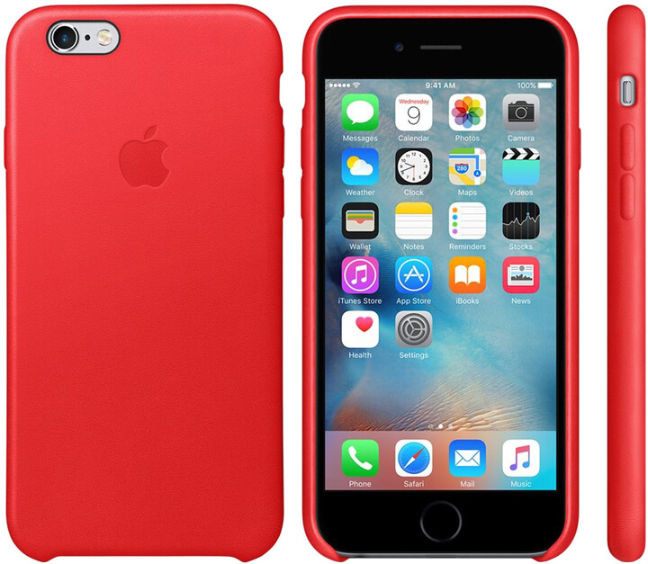 Apple iPhone 6 / 6s Leather Case, červená_2057363946