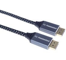 PremiumCord kabel DisplayPort 1.4, kovové a zlacené konektory, 0,5m