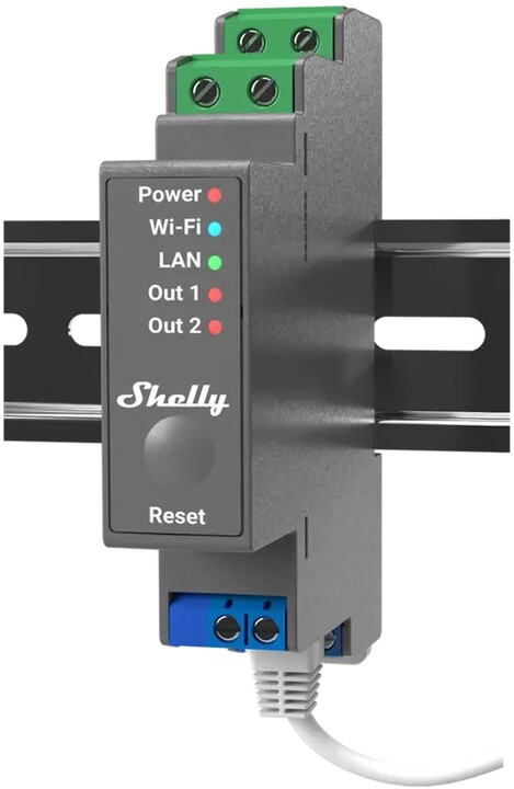 Shelly Pro 2, spínací modul 2x 16A na DIN lištu, WiFi, LAN_655623975