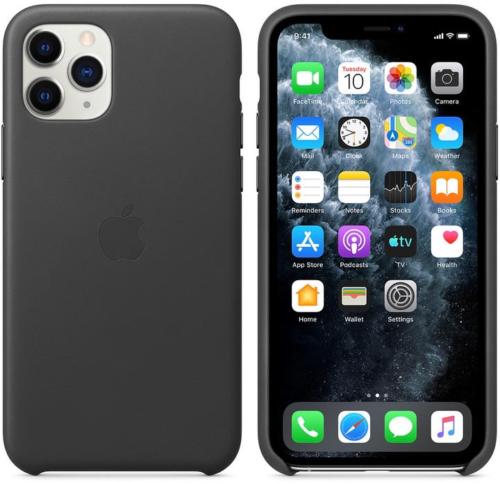 Apple kožený kryt na iPhone 11 Pro, černá