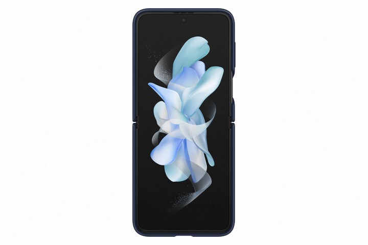 Samsung silikonový zadní kryt s držákem pro Galaxy Z Flip4, tmavě modrá_1368486212
