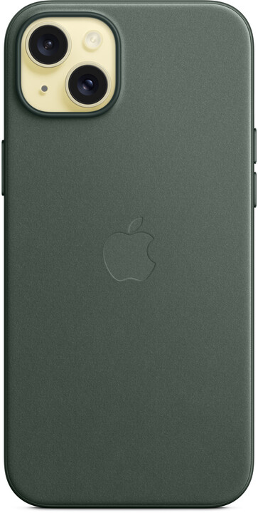 Apple kryt z tkaniny FineWoven s MagSafe na iPhone 15 Plus, listově zelená_1320866941