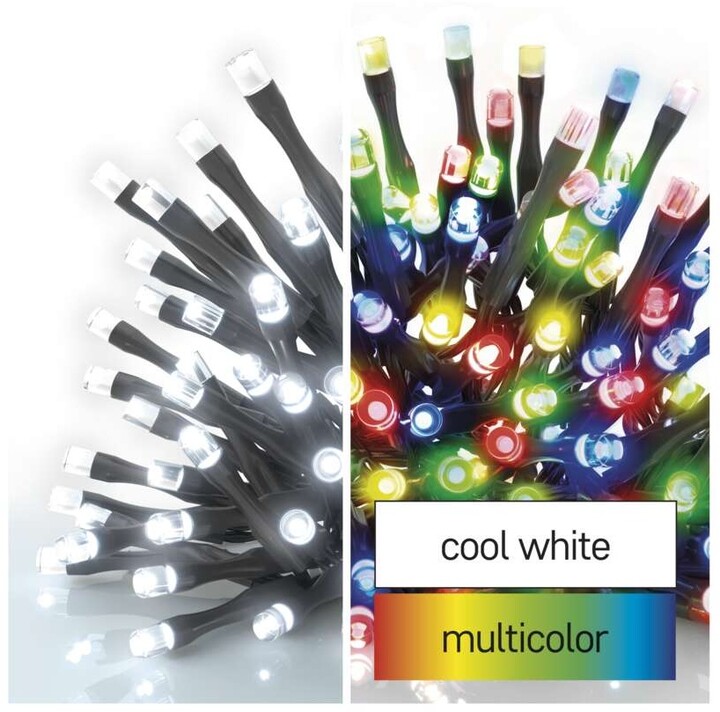 Emos LED vánoční řetěz 2v1, 10 m, venkovní i vnitřní, studená bílá/multicolor, programy_1472406022