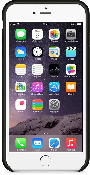 Apple Leather Case pouzdro pro iPhone 6 Plus, černá_113879800