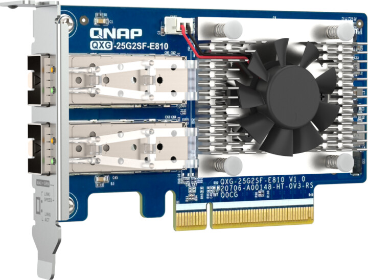 QNAP QXG-25G2SF-E810 - Dvouportová, SFP28, PCIe Gen4 x8_1293019824