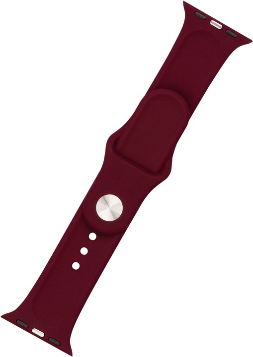 FIXED silikonový řemínek pro Apple Watch 38/40/41mm, 2 velikosti, vínově červená_412181157