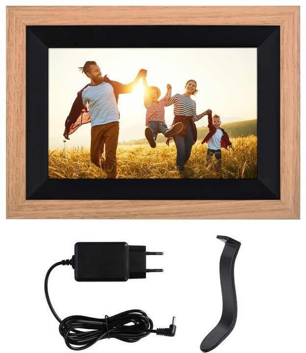 Rollei Smart Frame WiFi 105, 10,1&quot;, dřevo, hnědá_986943665