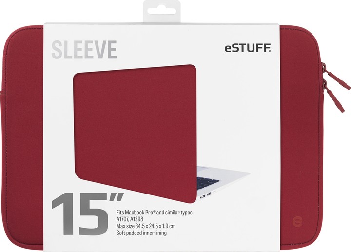 eSTUFF A1707, A1398 15&#39;&#39; Sleeve - Fits Macbook Pro, maroon_1827591429