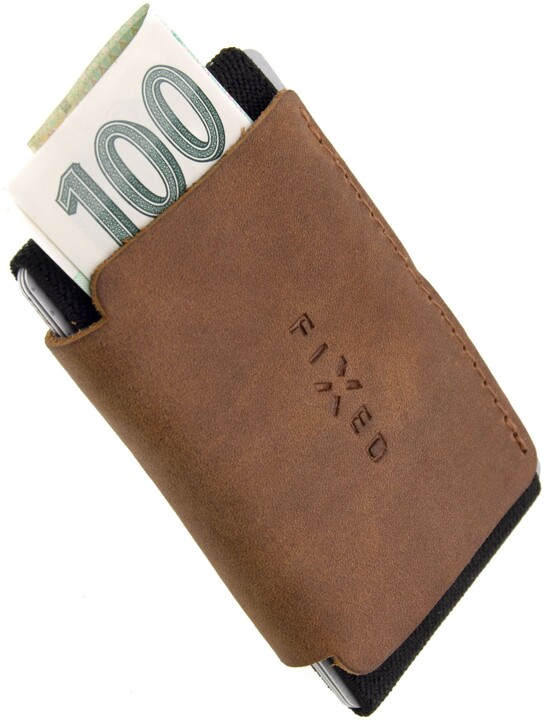 FIXED peněženka Smile Tiny Wallet se smart trackerem, hnědá_378920635