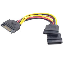 Gembird CABLEXPERT kabel SATA napájecí na 2x SATA, rozdvojka, 15cm_205676948