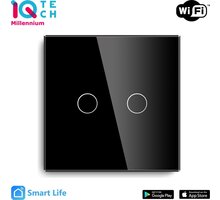 iQtech SmartLife chytrý vypínač 2x NoN, ZigBee, Černá_441867791