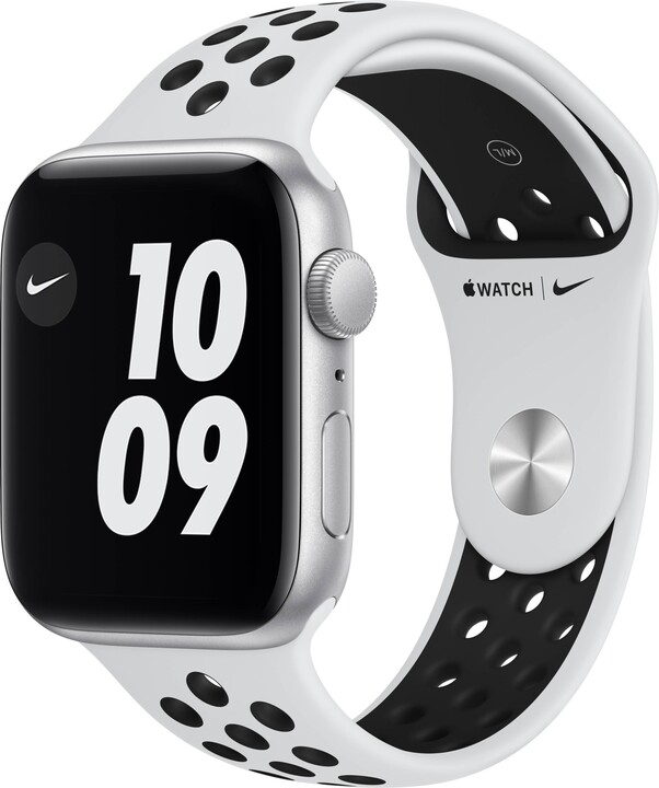 Apple Watch Nike SE, 44mm, Silver, Pure Platinum/Black Nike Sport Band_385996723