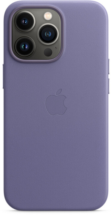 Apple kožený kryt s MagSafe pro iPhone 13 Pro, šeříkově nachová_1622713488