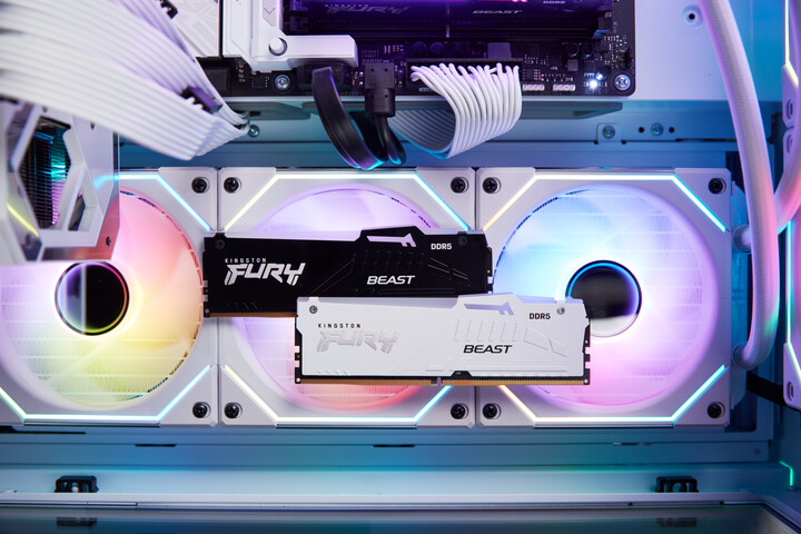 Kingston Fury Beast White RGB 32GB (2x16GB) DDR5 6000 CL36, AMD EXPO_1801450797