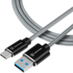 Tactical kabel Fast Rope Aramid USB-A - USB-C, 2m, šedá
