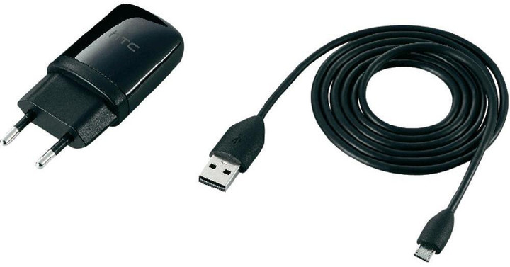 HTC New slim design AC Adapter (EU) with microUSB cable blister, TC E250_479357293