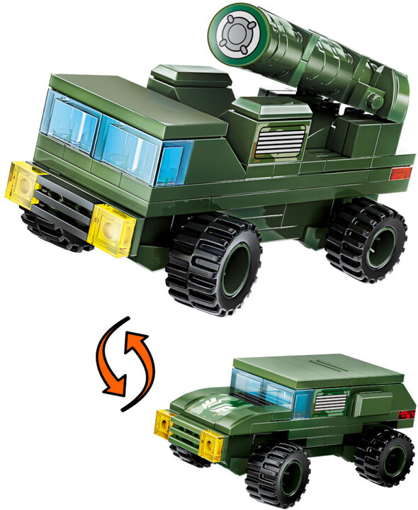 Stavebnice Qman - War-Spirit Wheeled Tank (42301), sada 8v1_222475443