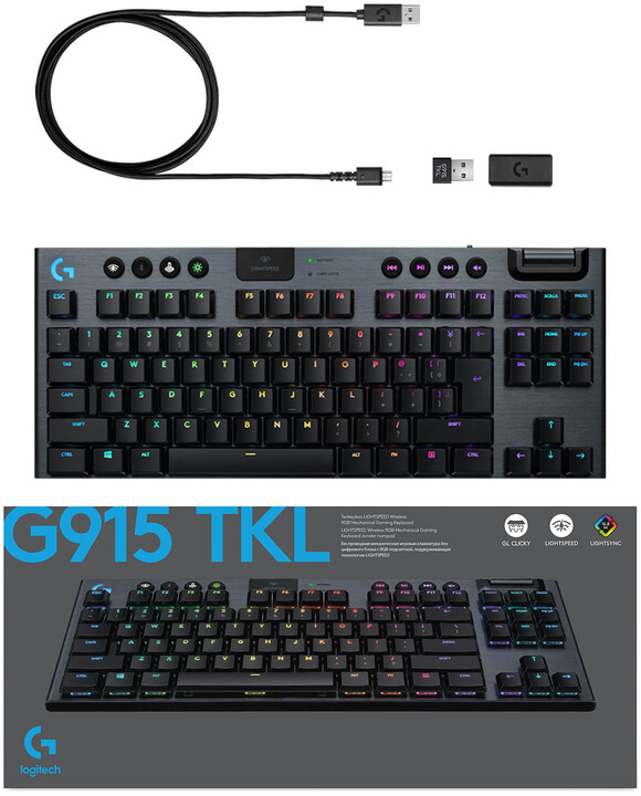 Logitech G915 TKL Lightspeed, GL Tactile, US_735649143