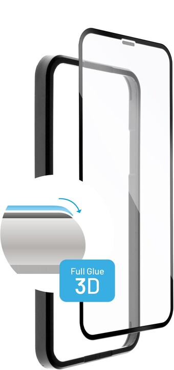 FIXED Ochranné tvrzené sklo 3D Full-Cover pro Apple iPhone 12 Mini, s aplikátorem, černá_2037347799