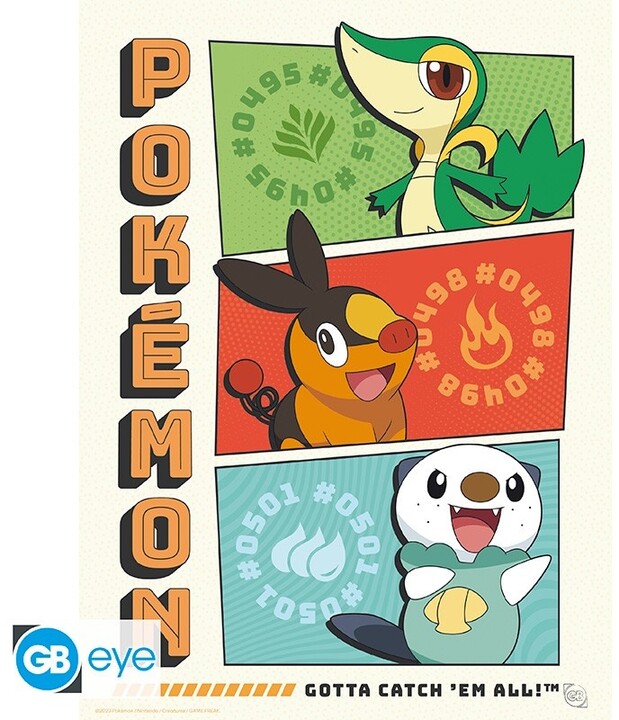 Plakát Pokémon - Starters, sada 9 ks (21x29,7)_565513305