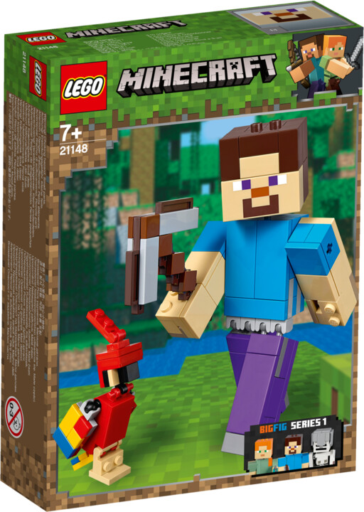 LEGO® Minecraft® 21148 Minecraft velká figurka: Steve s papouškem_78775127