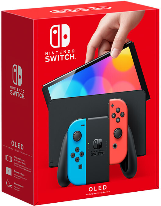 Nintendo Switch – OLED Model, červená/modrá_1302480013
