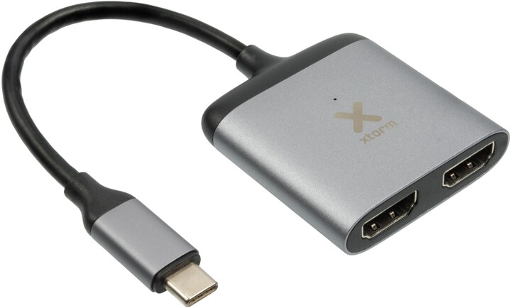 Xtorm adaptér USB-C - 2x HDMI, M/F, PD, 4K@60Hz, PD, 60W_1069365325