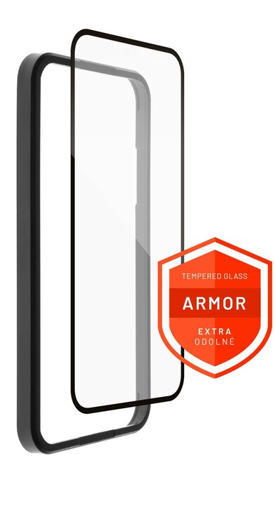 FIXED prémiové ochranné sklo Armor pro Apple iPhone 14 Pro, s aplikátorem, černá_625594197